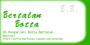 bertalan botta business card